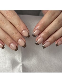 ネイルアトリエビー(nail atelier be’)/ブラウンフレンチ