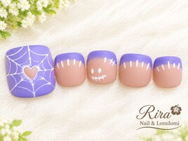 ハロウィンフットネイル