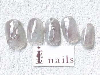 アイネイルズ 梅田店(I nails)/うねうねミラーニュアンス¥8200