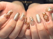 リームサロン 池袋店(LYYM SALON)/秋色チェックネイル