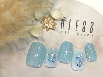 ネイルアンドアイラッシュ ブレス エスパル山形本店(BLESS)/涼しげブルーチーク