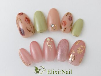 エリクサーネイル 神田(Elixir Nail)/ハンドやり放題/クーポン使用