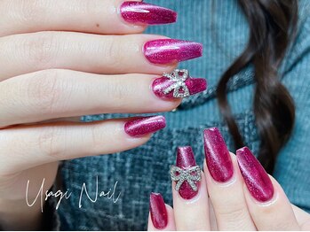 ウサギネイル 新大久保店(usagi nail)/マグネットフレンチ秋可愛い