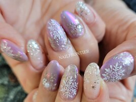 手描き雪の結晶ネイル11980円