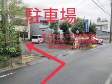 フェリス(felis)の雰囲気（駐車場/富士テックスさん敷地内。左側の緑のフェンス隣2台です。）