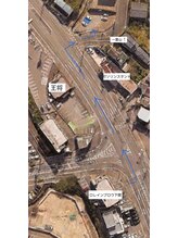 ロレインブロウ 下関店/当店から第二駐車場までの道のり