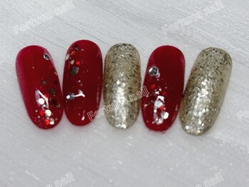 フォルトゥーナ 神田(Fortuna)/シンプルクリスマスネイル