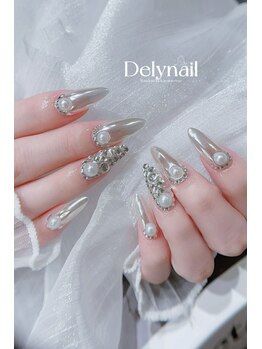 デリーネイル(Dely_nail)/純白のプリンセスネイル