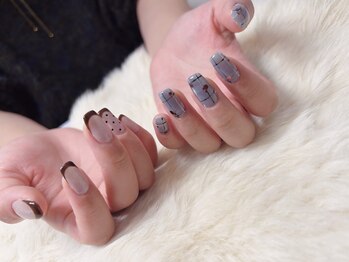 ブルー(BLUE)/narumi アシメデザイン