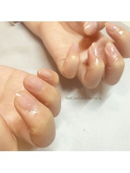 リネイル 長浜(Re-na-iL)の写真/【健康志向で自爪を大切に】ナチュラルな仕上がり◎悩みの多い爪もプロケアで健やかな美しさへ導きます！