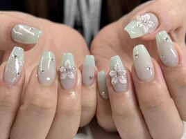 持ち込み◎3Dフラワーネイル/