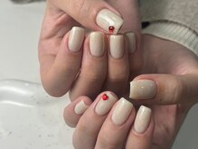 ネイルメゾン 天神店(NAIL MAISON)/白冬バレンタインシンプル¥7000