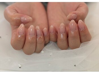 ワンカラー/自爪風/クリアネイル
