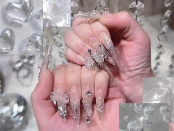 ベティネイル アイラッシュ(Betty Nail)/ビッグリボンクリアネイル♪