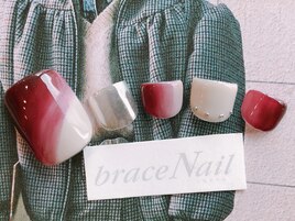 グラデーション×フットネイル