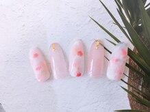 ネイルサロン&スクール ジーナ(GINA)/ガーリーなマーブルネイル♪