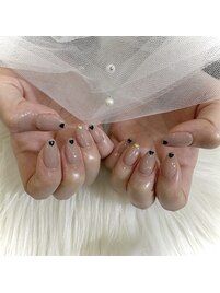 ワンカラー＋ホロ＋スタッズ♪