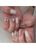 【Jrネイリスト】Hand Art4本コース ¥4,400◇オフ・ケア込み◇画像持込みOK◎