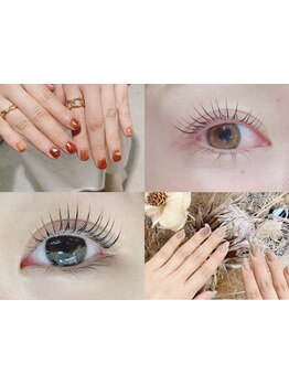 ネイル・アイメニューの同時施術が可能