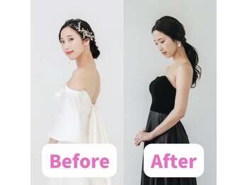 ボディキュア ブライダル美容整体 大阪梅田/モデルも変化を実感/関西/大阪