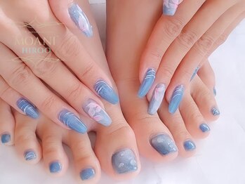 モアニ ヒロオ 恵比寿店(MOANI Hiroo)/ハンドフットお揃いネイル☆