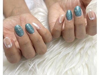 オーロラネイル+パーツ