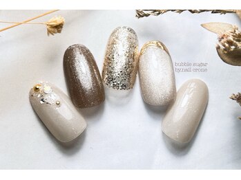 シンプルミラーフレンチネイル