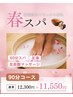 【春スパ90分】足湯付きリラックススパ