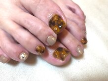 アンドエミニー エン ラボーテ(& EMINY 艶 la beaute)/べっこうネイル