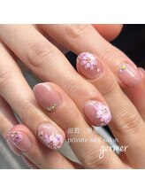 ジェルメ(germer)/手描きフラワーネイル！