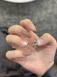 レース×チェックデザイン