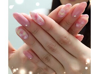 ビーネイル(Be NaiL)/ピンクタイダイネイル