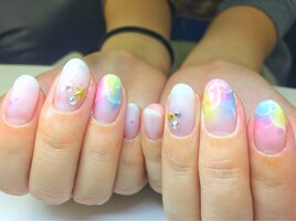 天然石風ネイル￥7980