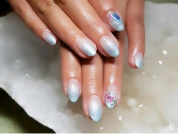 アグン(agung)/シンプルグラデ お花アート