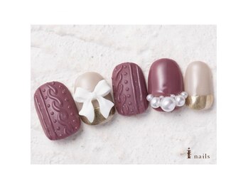 アイネイルズ 横浜WEST店(I-nails)/ガーリーニットネイル11500円