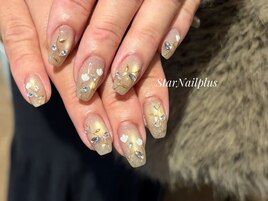 マグネット×フラワーネイル