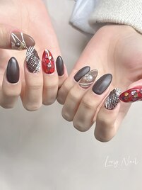 バレンタイン☆カフェラテネイル