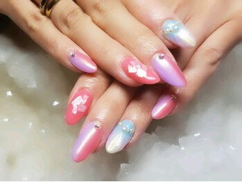 アグン(agung)/縦グラデネイル 人魚の鱗