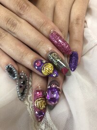 パープルラメネイル☆