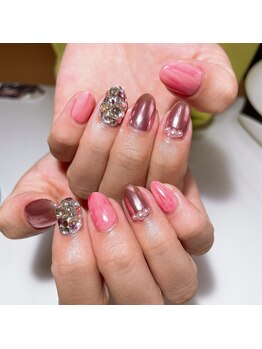 リアンリアン(lien lien de felicite nail)/ピンクネイル