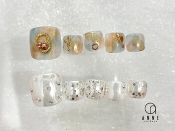 アンネ 梅田 ALLYS店(ANNE)/foot art design7月☆パラジェル