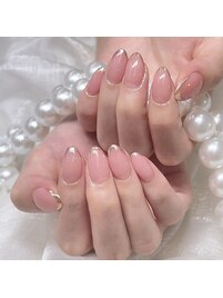 ミラーフレンチネイル