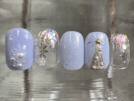 クリスマスツリーネイル9500円