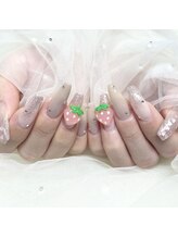 エイミー 大宮店(AMY)/ベージュ×ワンポイントネイル♪