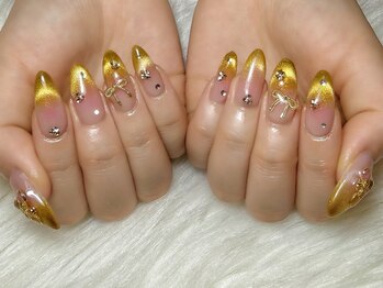 ネイルサロン ジョアアンジェ 天王寺店(joie ange)/マグネット/黄色/グラデーション