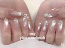 アイネイルズ 四条河原町店(I-nails)/マグネットガラスフレンチ