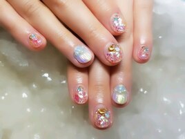 夏！大人気★人魚の鱗ネイル♪