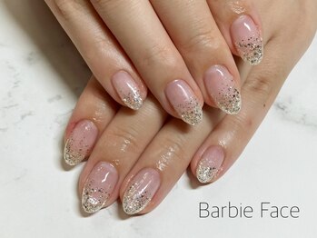 バービーフェイス 恵比寿(Barbie Face)/ラメグラワンホンネイル