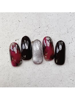 ネイルアンドまつげ リュフェール 五反田(Nail Lufaire)/ボルドーべっ甲