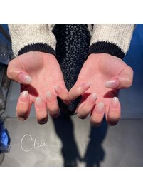 ラメ混ぜ白グラデーション